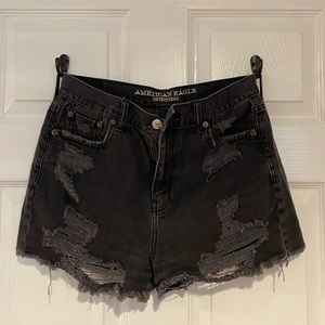 American Eagle Black “Mom Shorts”